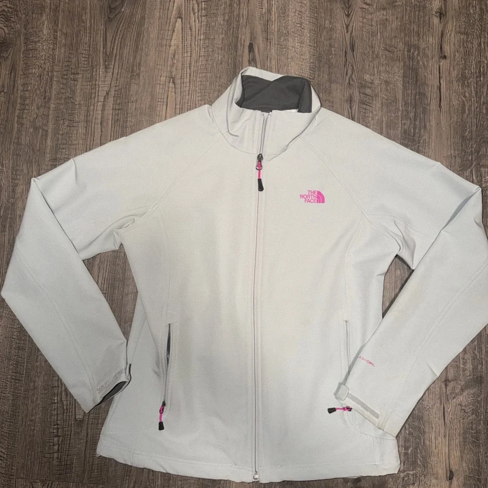 The North Face WindWall Softshell Jacket Womens M Full Zip Mock Neck Gray - Picture 1 of 3